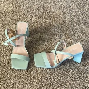 Women’s Cool Planet, pale green sandals; new, never worn